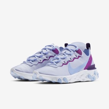 Nike React Element 55 - Női Utcai Cipő - Szürke/Lila/Lila/Kék